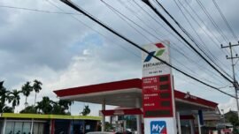SPBU 24.361.06 Simpang Kawat di Jalan Gajah Mada, Kecamatan Jelutung, Kota Jambi